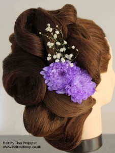 sculpted bridal hair
